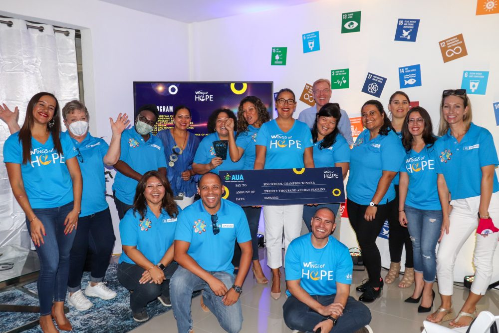 UNESCO Schools Aruba Consortium ta e ganador di SDG School Champion Challenge 2022 