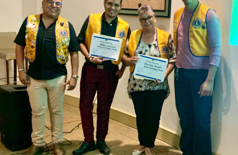 2 Miembro nobo pa Aruba One Happy Island Lions Club