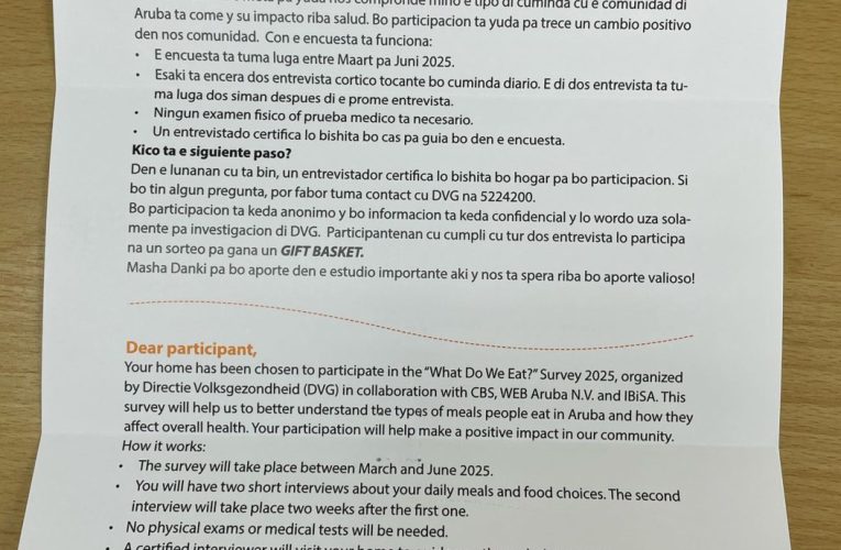 Invitacion pa participa na “Kico nos ta come” a sali.