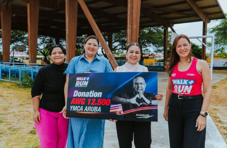 Aruba Bank Walk & Run 2025 a culmina cu un donacion bunita na YMCA Aruba