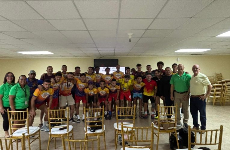 ARUNADO cu charla di Anti-Doping na ekipo campeon di Aruba su Division di Honor, Britannia.